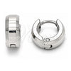 Stainless Steel Huggie Hoop, Polished, Steel Finish, 02.255.0005.10