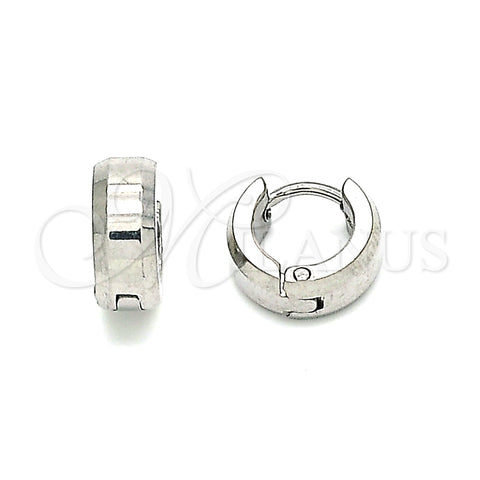 Stainless Steel Huggie Hoop, Polished, Steel Finish, 02.255.0005.10