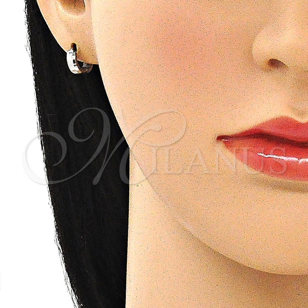 Stainless Steel Hoop Earrings — Huggie Hoop Polished 02. — alternate product view — SKU 141378 | Acero Inoxidable aretes de aro — Huggie Hoop pulido 02. — SKU 141378