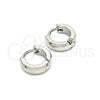 Stainless Steel Huggie Hoop, Polished, Steel Finish, 02.255.0006.10