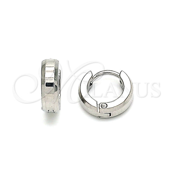 Stainless Steel Hoop Earrings — Huggie Hoop Polished 02. — main product view — SKU 141378 | Acero Inoxidable aretes de aro — Huggie Hoop pulido 02. — SKU 141378