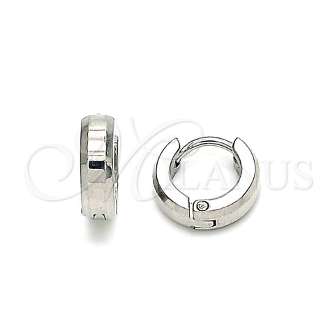 Stainless Steel Huggie Hoop, Polished, Steel Finish, 02.255.0006.10