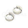 Stainless Steel Huggie Hoop, Polished, Steel Finish, 02.255.0007.10