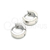Stainless Steel Huggie Hoop, Polished, Steel Finish, 02.255.0008.10