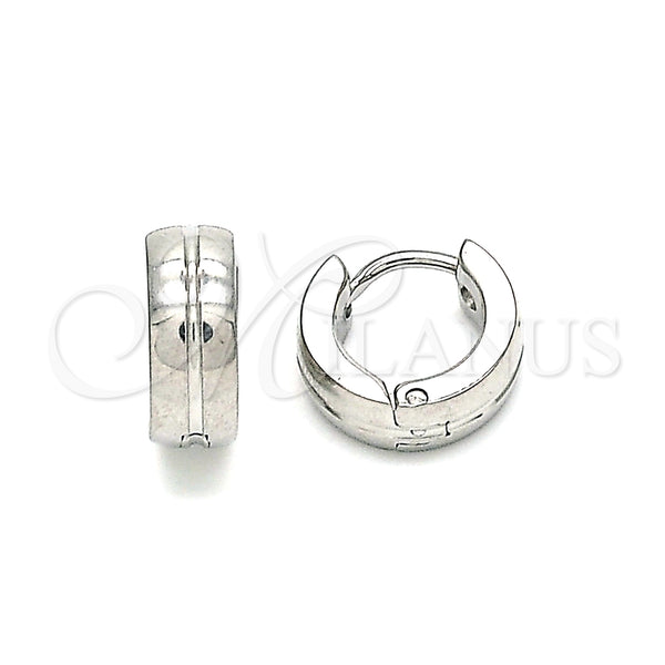Stainless Steel Huggie Hoop, Polished, Steel Finish, 02.255.0010.10