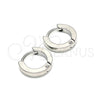 Stainless Steel Huggie Hoop, Polished, Steel Finish, 02.255.0012.10