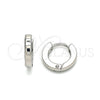 Stainless Steel Huggie Hoop, Polished, Steel Finish, 02.255.0012.10