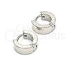 Stainless Steel Huggie Hoop, Polished, Steel Finish, 02.255.0013.10
