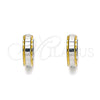 Stainless Steel Huggie Hoop, Polished, Two Tone, 02.255.0015.10