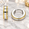 Stainless Steel Huggie Hoop, Polished, Two Tone, 02.255.0015.10