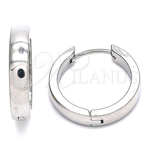 Stainless Steel Huggie Hoop, Polished, Steel Finish, 02.255.0016.20