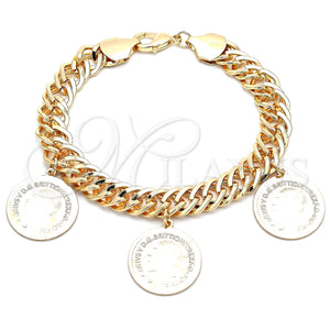 Gold Filled Anklet — Charm Anklet Curb Design Polished 03. 12 MM — main product view — SKU 141397 | Oro Laminado tobillera — Charm Anklet Curb diseño pulido 03. 12 MM — SKU 141397