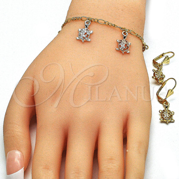 Gold Filled Ring — Necklace Bracelet and Earring Turtle Design Polished Tricolor — alternate product view — SKU 141452 | Oro Laminado anillo — Necklace Bracelet and Earring Turtle diseño pulido Tricolor — SKU 141452