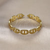 Oro Laminado Individual Bangle, Gold Filled Style Puff Mariner Design, Polished, Golden Finish, 07.341.0004 (Thickness, One size fits all)