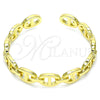 Oro Laminado Individual Bangle, Gold Filled Style Puff Mariner Design, Polished, Golden Finish, 07.341.0004 (Thickness, One size fits all)