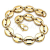 Stainless Steel Basic Bracelet, Puff Mariner Design, Polished, Golden Finish, 04.116.0062.08 (11 MM Thickness, 8 Inches Length)
