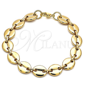 Stainless Steel Bracelet — Basic Bracelet Puff Mariner Design Polished 04. 11 — main product view — SKU 141509 | Acero Inoxidable brazalete — básico Bracelet Puff Mariner diseño pulido 04. 11 — SKU 141509