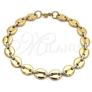 Stainless Steel Anklet — Basic Anklet Puff Mariner Design Polished 04. 11 — main product view — SKU 141510 | Acero Inoxidable tobillera — básico Anklet Puff Mariner diseño pulido 04. 11 — SKU 141510