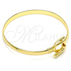 Oro Laminado Individual Bangle, Gold Filled Style Horseshoe Design, Polished, Golden Finish, 07.192.0010.04 (05 MM Thickness, Size 4 (2.25 Diameter))