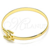 Oro Laminado Individual Bangle, Gold Filled Style Horseshoe Design, Polished, Golden Finish, 07.192.0010.04 (05 MM Thickness, Size 4 (2.25 Diameter))