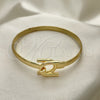 Oro Laminado Individual Bangle, Gold Filled Style Horseshoe Design, Polished, Golden Finish, 07.192.0010.04 (05 MM Thickness, Size 4 (2.25 Diameter))