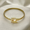 Oro Laminado Individual Bangle, Gold Filled Style Horseshoe Design, Polished, Golden Finish, 07.192.0010.04 (05 MM Thickness, Size 4 (2.25 Diameter))
