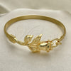 Oro Laminado Individual Bangle, Gold Filled Style Flower Design, Polished, Golden Finish, 07.192.0037.04 (05 MM Thickness, Size 4 (2.25 Diameter))