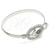 Oro Laminado Individual Bangle, Gold Filled Style Flower Design, Polished, Golden Finish, 07.185.0002.04 (05 MM Thickness, Size 4 (2.25 Diameter))