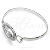 Oro Laminado Individual Bangle, Gold Filled Style Flower Design, Polished, Golden Finish, 07.185.0002.04 (05 MM Thickness, Size 4 (2.25 Diameter))