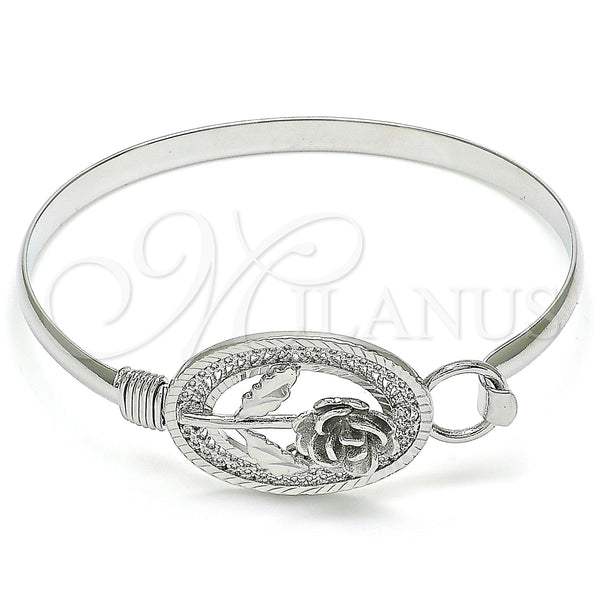 Gold Filled Jewelry — Individual Bangle Flower Design Polished 07. 05 MM — main product view — SKU 141571 | Oro Laminado joyería — Individual Bangle flor diseño pulido 07. 05 MM — SKU 141571