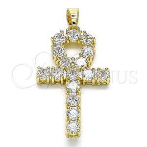 Gold Filled Pendant — Religious Pendant Cross Design with White Cubic Zirconia — main product view — SKU 141620 | Oro Laminado dije — Religious Pendant cruz diseño with blanco Cubic Zirconia — SKU 141620