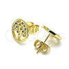 Gold Filled Ring — Stud Earring Tree Design with Multicolor Micro Pave — alternate product view — SKU 141628 | Oro Laminado anillo — Stud Earring Tree diseño with Multicolor Micro Pave — SKU 141628