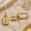 Oro Laminado Huggie Hoop, Gold Filled Style Lock Design, Polished, Golden Finish, 02.368.0028.10