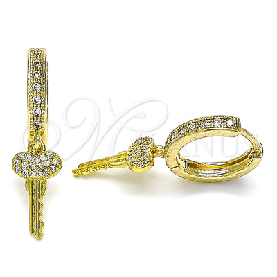 Gold Filled Gold-Filled Key Hoop Earrings 02.368.0049.15 for wholesale, main product view
