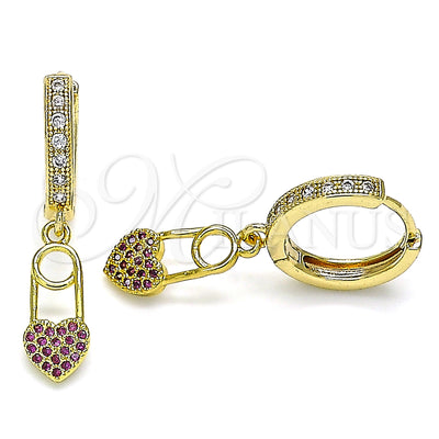 Gold Filled Gold-Filled Heart Hoop Earrings 02.368.0054.15 for wholesale, main product view