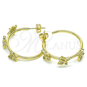 Gold Filled Ring — Stud Earring Butterfly Design with White Micro Pave — main product view — SKU 141728 | Oro Laminado anillo — Stud Earring Butterfly diseño with blanco Micro Pave — SKU 141728