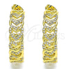 Gold Filled Ring — Stud Earring Heart Design with White Micro Pave — alternate product view — SKU 141732 | Oro Laminado anillo — Stud Earring corazón diseño with blanco Micro Pave — SKU 141732