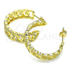 Gold Filled Ring — Stud Earring Heart Design with White Micro Pave — alternate product view — SKU 141732 | Oro Laminado anillo — Stud Earring corazón diseño with blanco Micro Pave — SKU 141732
