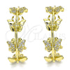Gold Filled Ring — Stud Earring Butterfly Design with White Micro Pave — alternate product view — SKU 141733 | Oro Laminado anillo — Stud Earring Butterfly diseño with blanco Micro Pave — SKU 141733