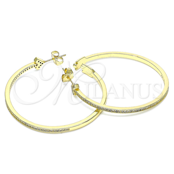 Gold Filled Ring — Stud Earring Arrow Design with White Micro Pave — main product view — SKU 141739 | Oro Laminado anillo — Stud Earring Arrow diseño with blanco Micro Pave — SKU 141739