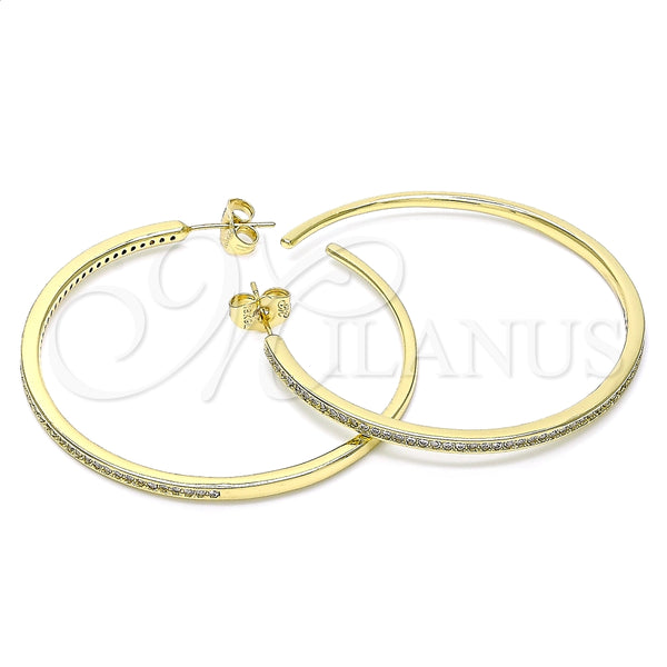 Gold Filled Ring — Stud Earring with White Micro Pave Polished 02. — alternate product view — SKU 141741 | Oro Laminado anillo — Stud Earring with blanco Micro Pave pulido 02. — SKU 141741