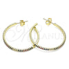 Gold Filled Ring — Stud Earring with Multicolor Micro Pave Polished 02. — alternate product view — SKU 141742 | Oro Laminado anillo — Stud Earring with Multicolor Micro Pave pulido 02. — SKU 141742