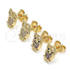 Gold Filled Ring — Stud Earring Owl Design with Multicolor Micro Pave — alternate product view — SKU 141744 | Oro Laminado anillo — Stud Earring Owl diseño with Multicolor Micro Pave — SKU 141744