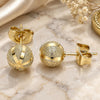 Oro Laminado Stud Earring, Gold Filled Style Matte Finish, Golden Finish, 02.100.0106
