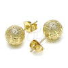 Gold Filled Ring — Stud Earring Matte 02. — alternate product view — SKU 141780 | Oro Laminado anillo — Stud Earring Matte 02. — SKU 141780