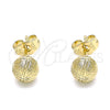 Gold Filled Ring — Stud Earring Matte 02. — alternate product view — SKU 141781 | Oro Laminado anillo — Stud Earring Matte 02. — SKU 141781