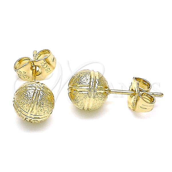 Gold Filled Ring — Stud Earring Matte 02. — alternate product view — SKU 141781 | Oro Laminado anillo — Stud Earring Matte 02. — SKU 141781