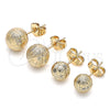 Gold Filled Ring — Stud Earring Matte 02. — alternate product view — SKU 141781 | Oro Laminado anillo — Stud Earring Matte 02. — SKU 141781