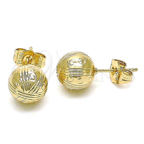 Gold Filled Ring — Stud Earring Diamond Cutting 02. — alternate product view — SKU 141785 | Oro Laminado anillo — Stud Earring Diamond Cutting 02. — SKU 141785