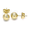 Gold Filled Ring — Stud Earring Hollow Design Diamond Cutting 02. — alternate product view — SKU 141786 | Oro Laminado anillo — Stud Earring Hollow diseño Diamond Cutting 02. — SKU 141786